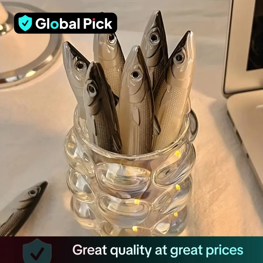 Fish Shaped Ballpoint Pen, 3 Counts Cute Ocean Fish Ballpoint Pen, Creative Salty Fish Simulation Pen for Students and Adults, Art Pen