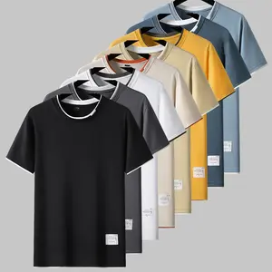 Men's Round Neck Short-Sleeve Layered T-Shirt - Casual, Sporty Top for Summer Minimalist Streetwear & Outdoor Activities, Sports & Outdoor Clothes summerwins