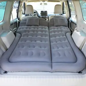 Inflatable SUV Air Mattress Thickened Flocking Inflatable Car Camping Travel Air Mattress with 2 Pillows & Air Pump,Portable Car Sleeping Bed for SUV|MPV|Minivan