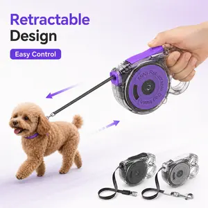 UFORUMini Transparent Retractable Dog Leash, Cute Portable Pet Walking Accessory with Metal Hook, Pocket-Size Leash Gift for Small Dogs, Cats, Puppies, Walk Travel Go#SummerWins#dealsforyou