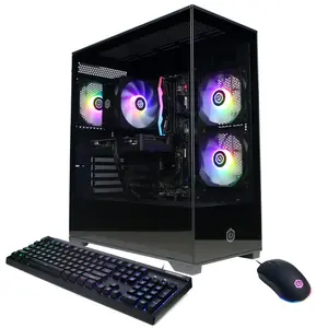 CyberPowerPC GMAI5400CPG Gaming Desktop PC, AMD Ryzen 5 8400F, 16GB DDR5, GeForce RTX 5060 Ti 8GB, 1TB PCIe 4.0 NVMe SSD, WiFi/BT, RGB Gaming Keyboard/Mouse & Windows 11 Home