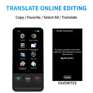 Portable Ai Language Translator, 138 Languages Offline Group Phone Translation, Upgrade Chip for Travel Business Learning Voice Translator