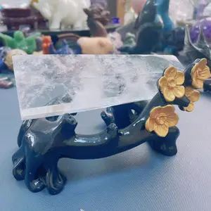 Clear quartz tower on stand