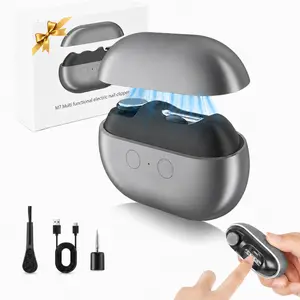 Advanced Electric Nail Clipper, Automatic Nail Trimmer   &   Polisher with LED Light, Magnetic Cover, Nail Clipping Storage, USB Rechargeable, Safe 2-Speed Modes for Seniors, Kids, and Adults, Gift for Parents, Manicure and Nail Care Tool