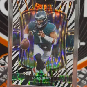 2025 Panini Select - Zebra Prizm - Eagles - Jalen Hurts #190 Premier Level