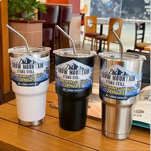 Show Mountain 2025 New Style Ins Ice Cup 304 Stainless Steel 900ml Portable Double Wall Tumbler for Cold & Hot Drinks 5 Colors Gift for Girlfriend