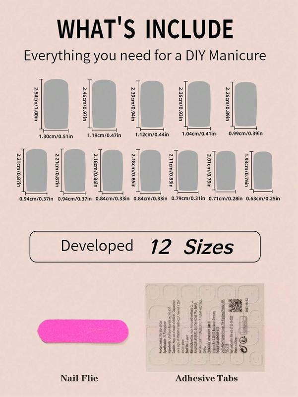 48-Piece Pink French Tip Press-On Nail & Toe Nail Set with Silver Bow Accents - Short Square Fingers & Toes, Nude Pink Base​