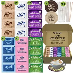 Trioni Sugar and Sweetener Packets Assortment - 291 & 422 Count Variety Packs