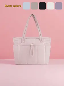 Women's Lightweight Large Capacity Multi-Layer Tote Bag, Stitched Shoulder Strap Work Bag, Suitable for Nurses, Office, Travel, Gym