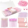 All-In-One False Eyelash Kit with Eye Pad, Lash Glue Rings, Brush & Cotton Swabs, DIY False Eyelashes Application Set, DIY Cluster Lashes, DIY Lash Tools