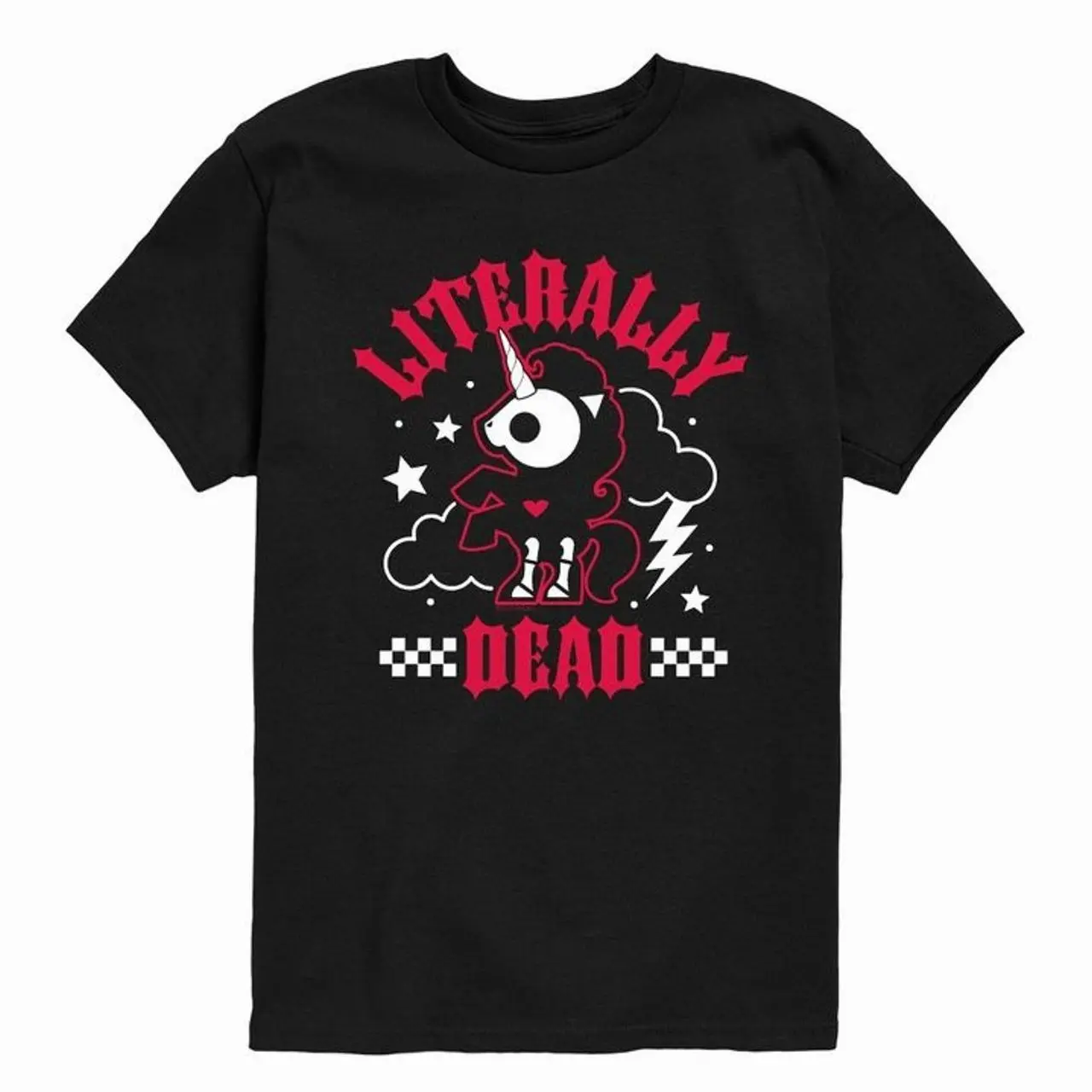 Boys' Skelanimals Literally Dead Unicorn Bold Print Graphic T-Shirt - Black, Large, Regular Length, Menswear Tops - 62N, Graphic T Shirts