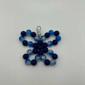 Beaded butterfly keychain. Choose your colors