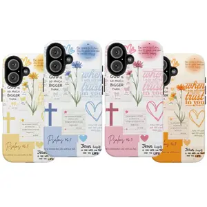 Faith Inspired Phone Case, Christian Collage iPhone Case, Bible Verse Scripture Aesthetic, Protective Case for Iphone 17/iPhone 15, Iphone 14, 12, 11, X, Iphone 13, drop protection phone case Compatible with iPhone 17 Air