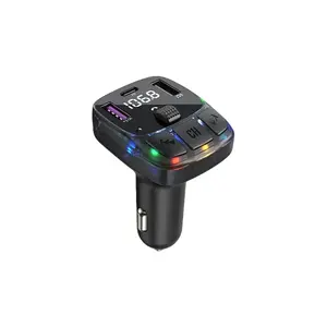 CS13  FM Transmitter Bluetooth 5.3 3-Port Charging PD15W USB Rainbow Lights 5V3.1A Fast Charge for iPhone Android  DVR IPS Screen 2.5K Dash Cam Night Vision Car Stereo Radio with GPS Navigation Lens Carplay Adapter bluetooth car adapter