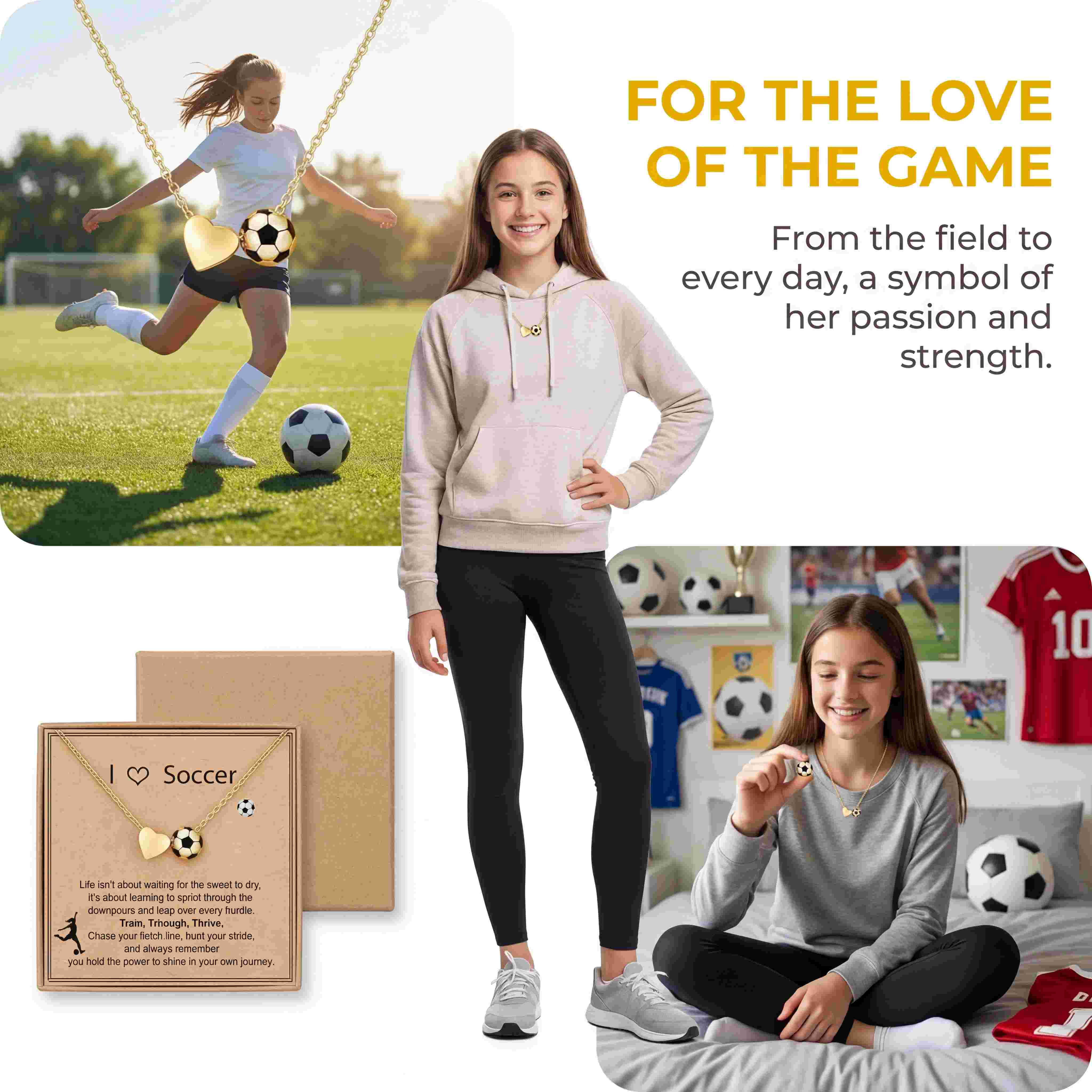 football Necklace football Necklace for Girls Women, Sporty Jewelry Gift for Boyfriend, 16+3 Inch Copper Chain, Initial Letter Necklace, Initials Necklace