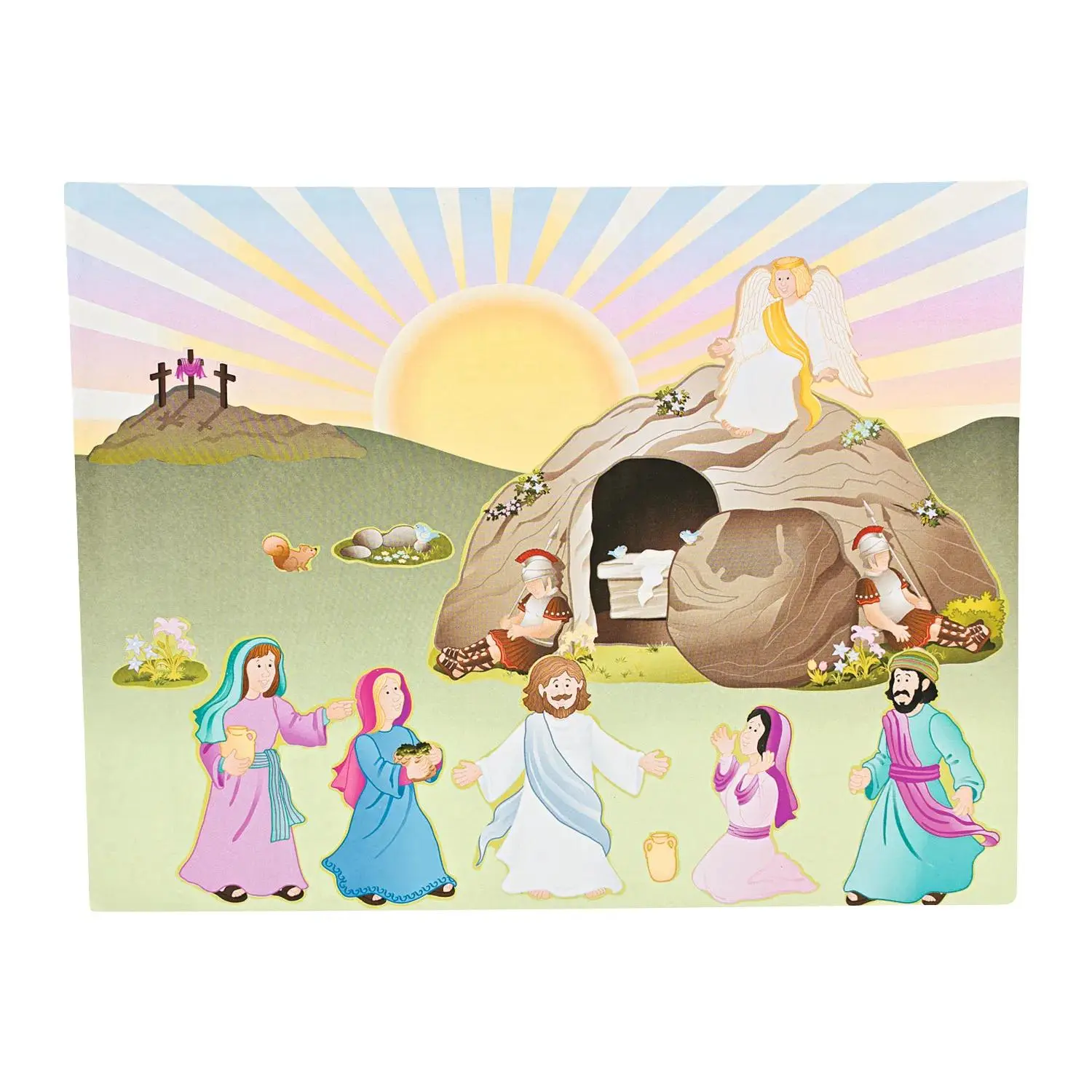 11" x 8 1/2" Bulk 48 Pc. Easter He Lives Sticker Scenes