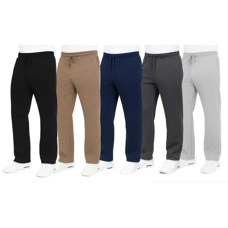 3-Pack Men's Classic Heavyweight Fleece Sweatpants with Open Bottom (S-3XL) 3-Pack Men's Classic Heavyweight Fleece Sweatpants with Open Bottom (S-3XL)
