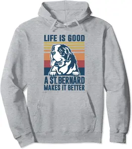 Saint Bernard Gifts For Women Men Dog Mom Dad St Bernard Pullover Hoodie - 73B08XNY6PKN