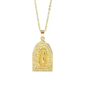 Pendant Necklace - Vintage Church Style Women's Jewelry, Anti-Fade Bohemian Style Gift for Her or Mom chain