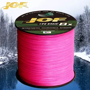 Jof X8 8 Strands Braided Fishing Line 500m 22lb-60lb Pe Material Durable Fishing Tackle for Saltwater Freshwater Carp Fishing Gear Accessories