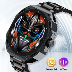 1.52 Inch Men Business Wireless Smart Watch HD Screen Watch Making Women Watches Festivals Health Tracker Fitness Smartwatch Sport Modes Notification Reminder Voice Assistant Motion Trajectory Men Smartwatches