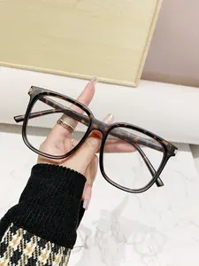 Unisex Blue Light Blocking Glasses Square Frame Eyeglasses, Casual Eyeglasses for Everyday Use, Fashion Accessories for Outdoor Activities, Square Eyed Glasses