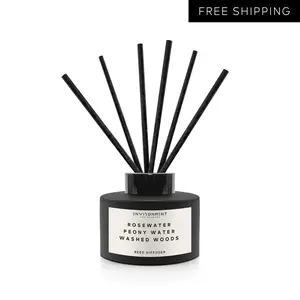 ENVIRONMENT Inspired by Designer Perfume IM L'Eau Reed Diffuser, 200ml Luxury Scented Aromatherapy (Rosewater | Peony Water | Washed Woods) Diffusers for Home, Diffusing Oil, Home Fragrance Product