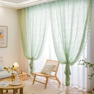 Solid Color Lace Door Curtain, French Style Door Curtain, Household Privacy Curtain, Home Partition Curtain for Bedroom, Toilet, Living Room