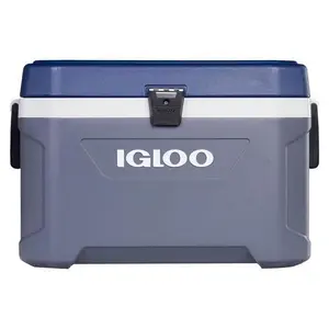 Maxcold 8090275 54 qt. Ice Chest Cooler, Blue & Gray