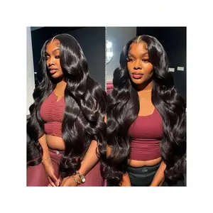40 Inch Body Wave Lace Front Wigs Human Hair 13x6 HD Transparent Lace Frontal Wigs Human Hair For Women Brazilian Virgin 250 Density Glueless Wigs