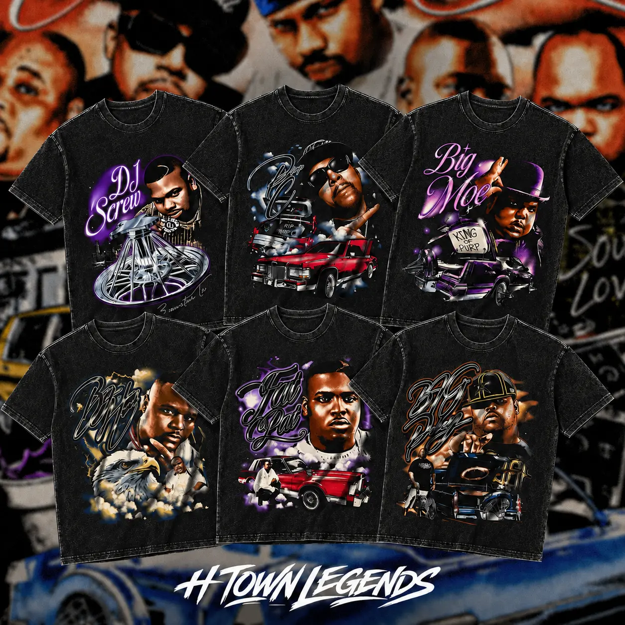 [Texans Revenge][COLLECTION] H-Town Legends Texas Washed T-Shirt For Men, Graphic Vintage Acid Wash Heavy Cotton Tee, Streetwear Oversized Cowboys Texas Mexican Fans, Made In US