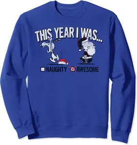 Snoopy Naughty Awesome Christmas Sweatshirt & Hoodie - Playfully Festive Vibes!