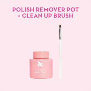 Polish Remover Pot + Clean Up Brush