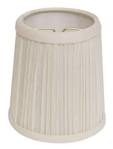 HomeRoots 470149 5 in. White Chandelier Broadcloth Lampshades - Set of 6