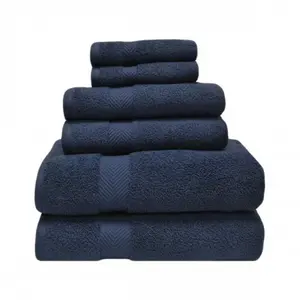 Superior  Zero Twist Cotton Towel Set - Midnight, 6 Pieces