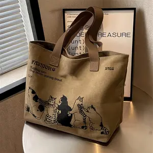 Women's Canvas Tote Bag - A stylish, spacious, and durable shoulder bag with a zipper closure and classic design - perfect for work, school, and everyday use.