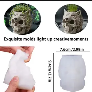 Skull Wolf Silicone Resin Mold