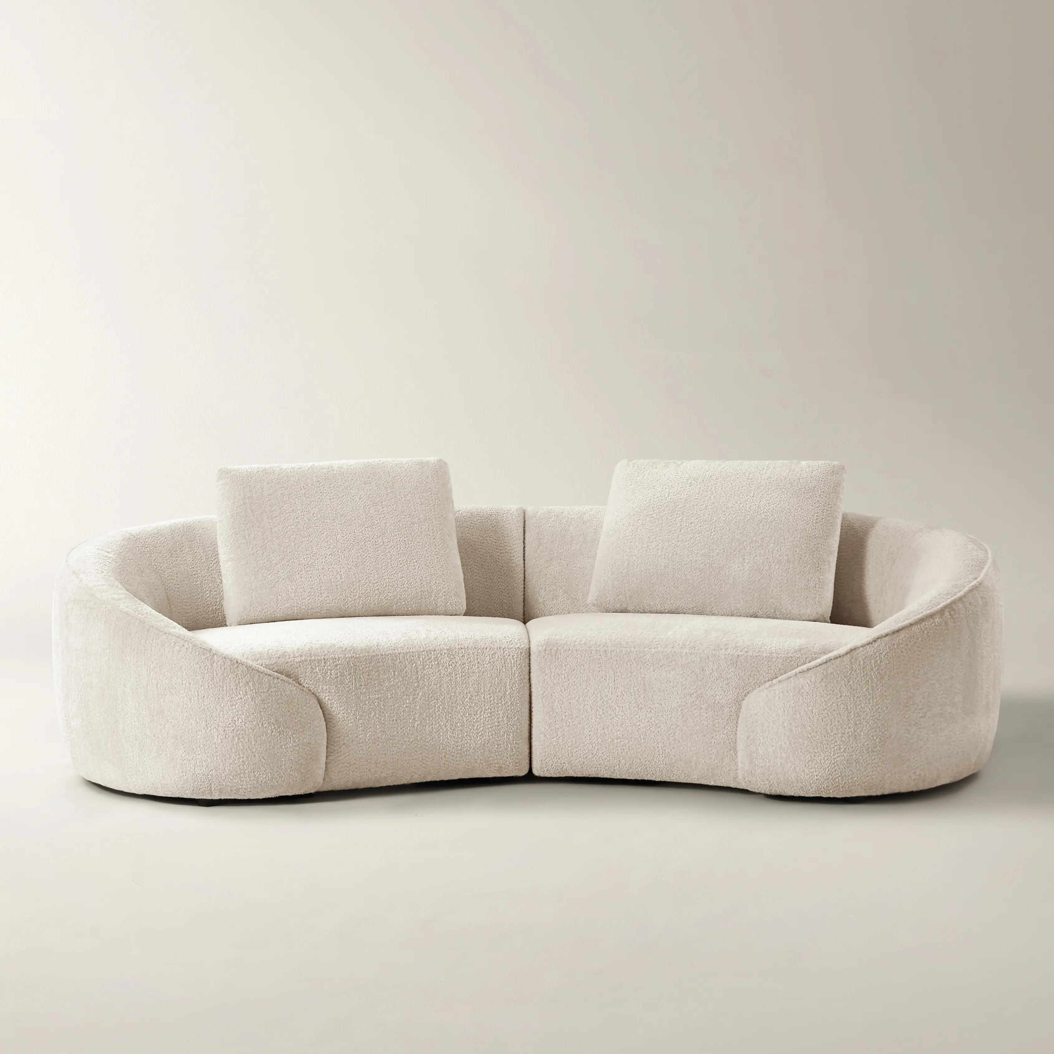Z Gallerie Irene 2-Piece Utopia Sand Chenille Sectional Sofa with Modern Design and Comfortable Seating