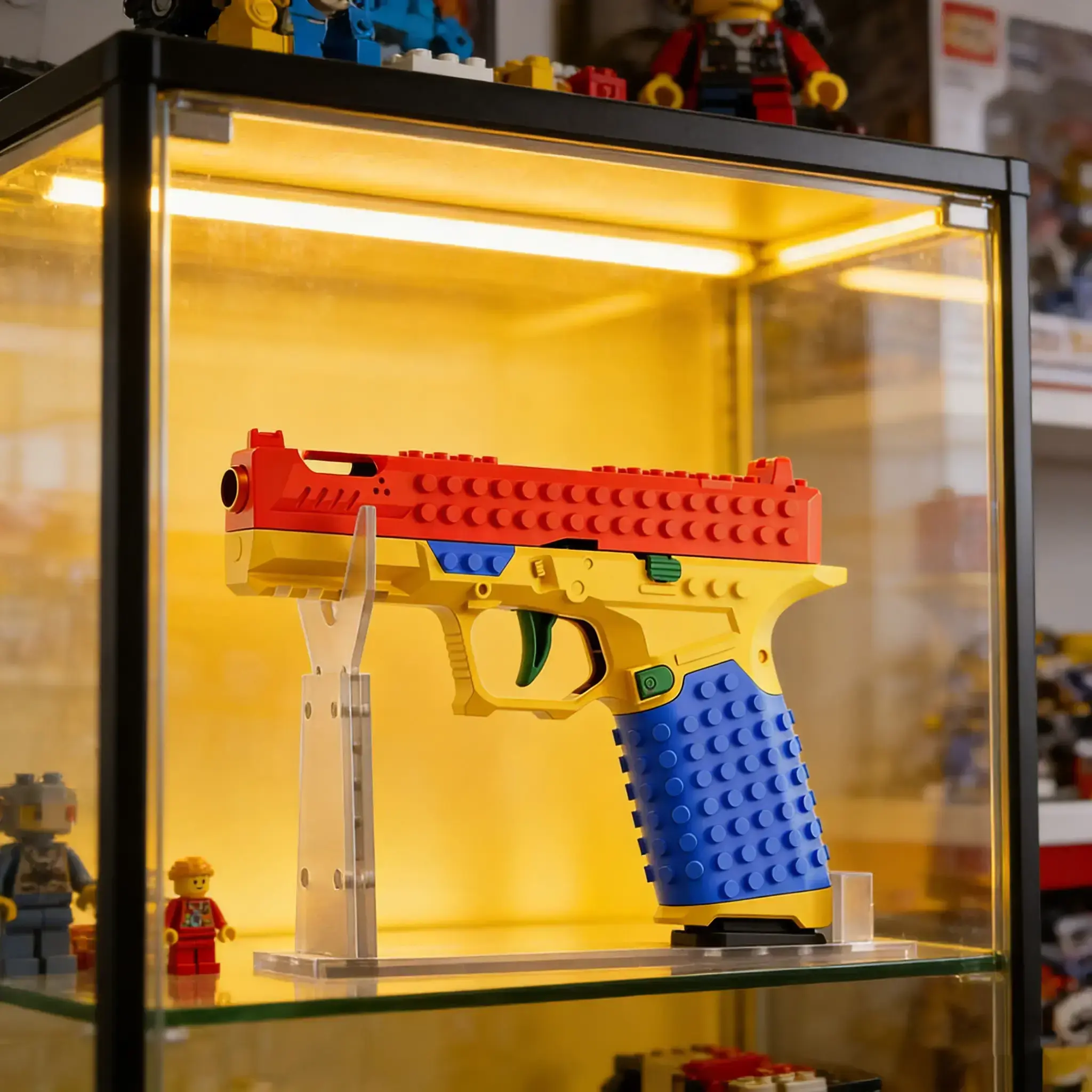 DIY kids' building block toy gun with toy bullets Shootable and detachable safety material tiktokshopbacktoschool