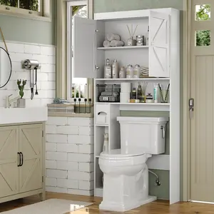 Bathroom Cabinet Toilet Top Storage Wooden Medicine Cabinet Minimalist Design with Ample Storage Space Easy Assembly Long Lasting Durability Ultimate Bathroom Storage Solution