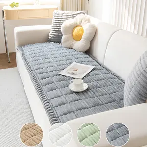 Thick Plush Sofa Cushion Cover, Pet Friendly, Multiple Colors Available, Non-Slip, Dustproof Couch Pad, Suitable for Single to Multi-Seat Sofas, Soft Universal Sofa Protector