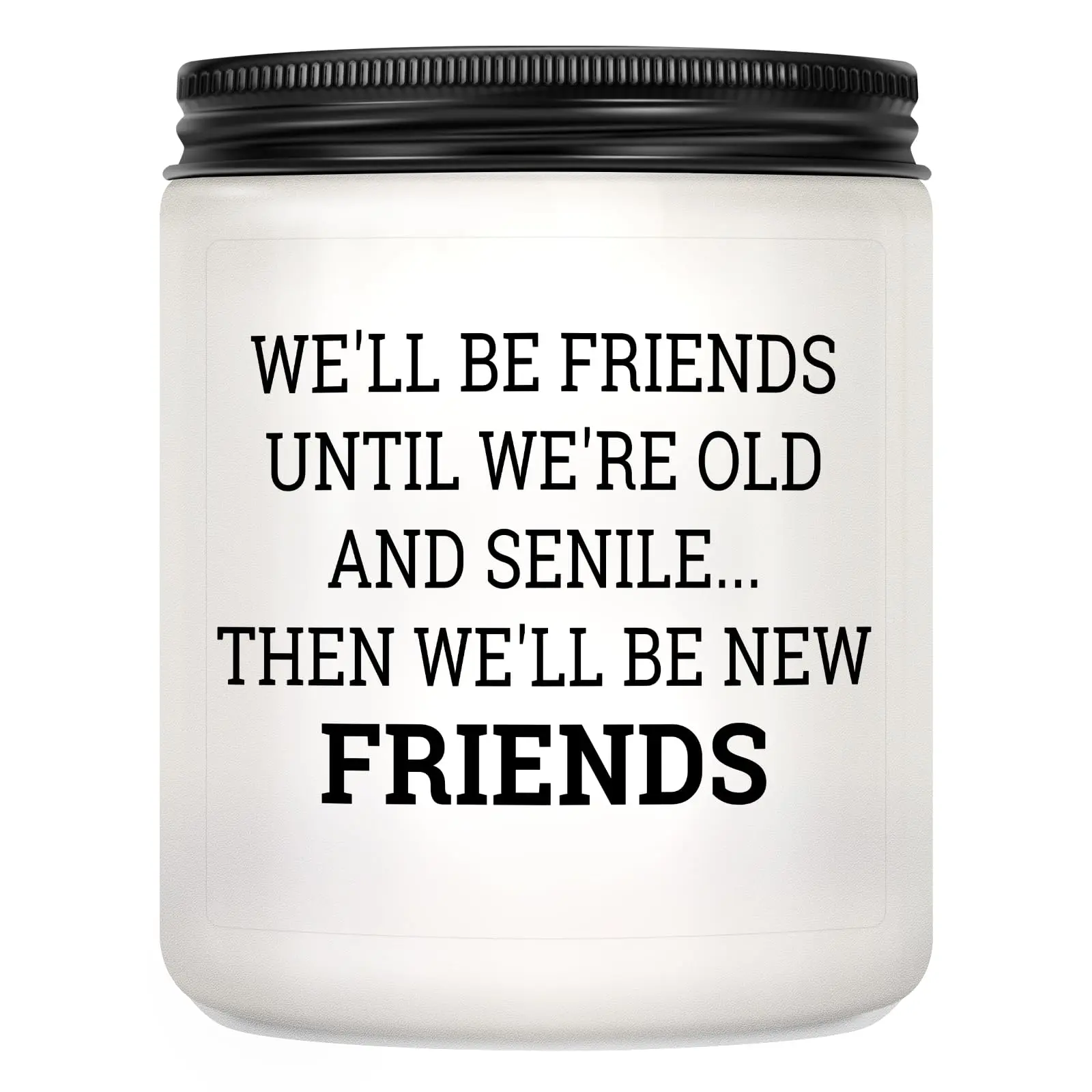 Best Friend Scented Candle 7oz - Friendship Gifts, Minimalist Frosted Jar Lavender Candle for Home Ritual, Bestie Christmas Friendship Gifts for Women Friends Female,True Friends Soulmate Gift