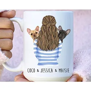 Personalized [SEND CUSTOM VIA MESSENGER] World's Bes-T Frenchie Mom Coffee Mug For Frenchie Lover Dog Mom