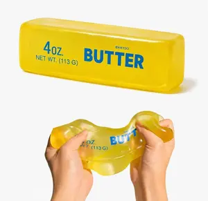 Moldable Butter Squishy Toy, Soft Slow Rising Butter Stick Squeeze Toy, Jelly Filled Sensory Fidget Stress Relief Toy, 1pc