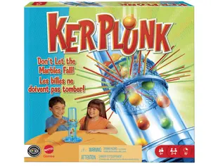 Mattel KerPlunk Kids Game – Easy Family Game for 2–4 Players