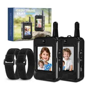 Rechargeable Video Walkie-Talkies for Kids, 2-Pack, Unisex, 500-meter/1,640-foot Range, 4 Voice Modes, 1,000mAh Battery, Fun Toy, Birthday Gift for Boys and Girls