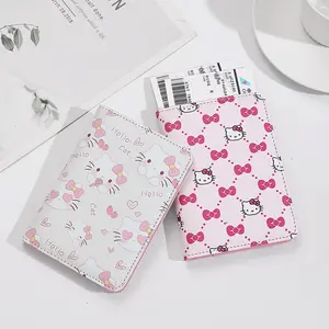 Viral TikTok Sanrio Hello Kitty Multi‑Functional ID Ticket Passport Organizer Kawaii Portable Travel Document Holder for Cards, Tickets & Passports