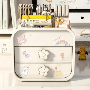 Desk Organizer Box, Multi-Compartment Storage Solution, Stylish Design for Organizing Essentials, Perfect for Home & Office Use