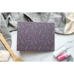 Stencil Organizer - Baking Pattern | Cookie Stencil Storage Organizer, Ring Binder, Book, with Tabs, Purple