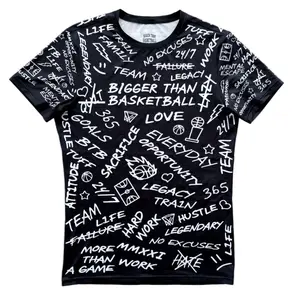 Emotions - Performance Compression T-Shirt - Black – Breathable Gym Wear, Quick Dry Stretch Fabric, Athletic Fitness Training Tee for Men Workout Tee Basketball